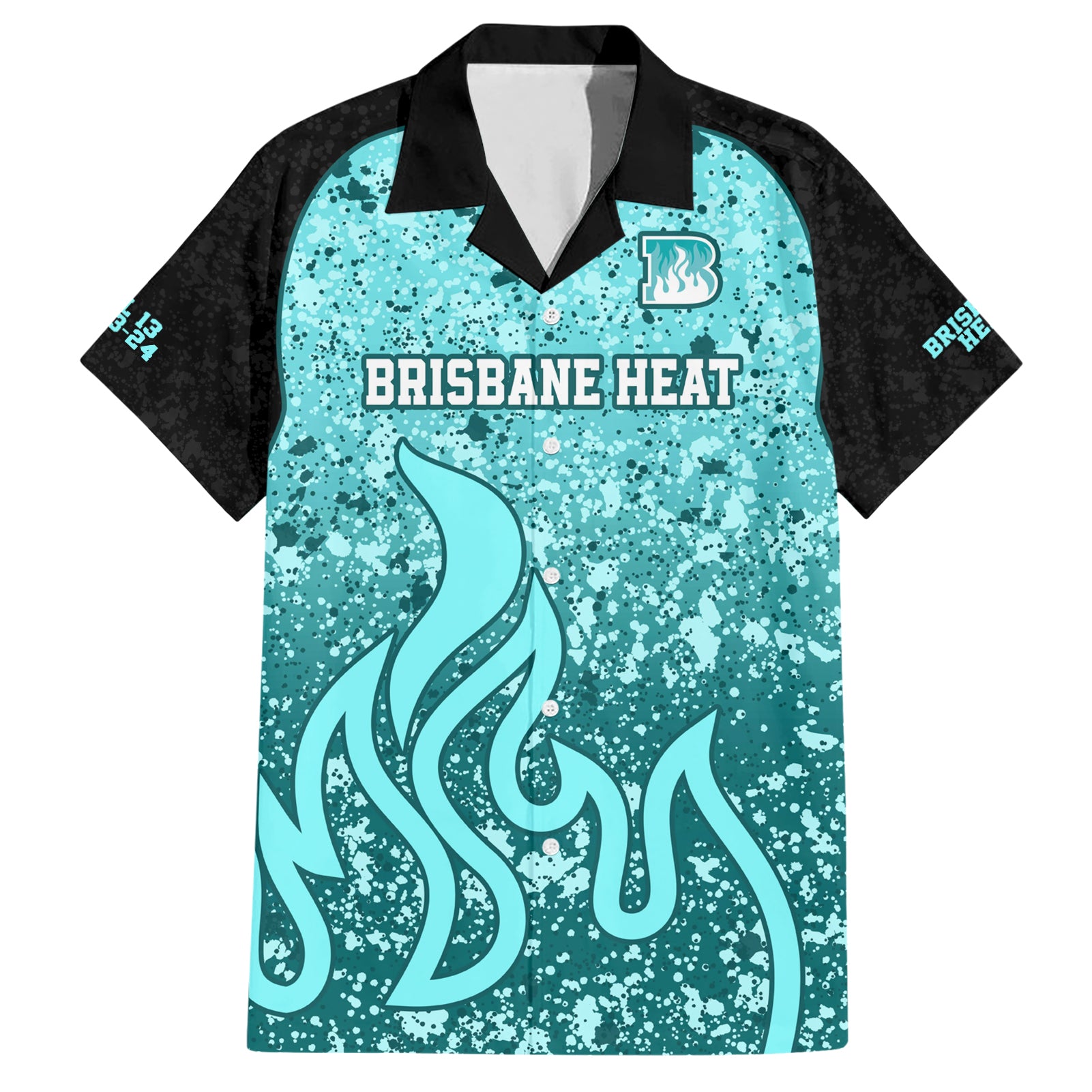 Brisbane Heat Custom Hawaiian Shirt BBL Cricket Team 2024 - Vibe Hoodie Shop