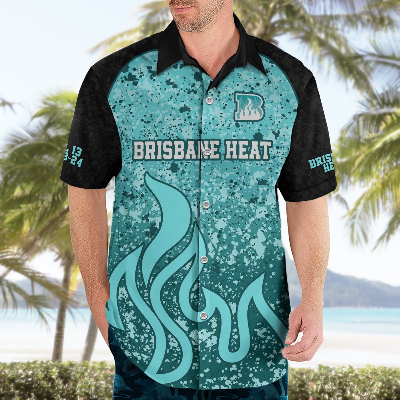 Brisbane Heat Custom Hawaiian Shirt BBL Cricket Team 2024 - Vibe Hoodie Shop