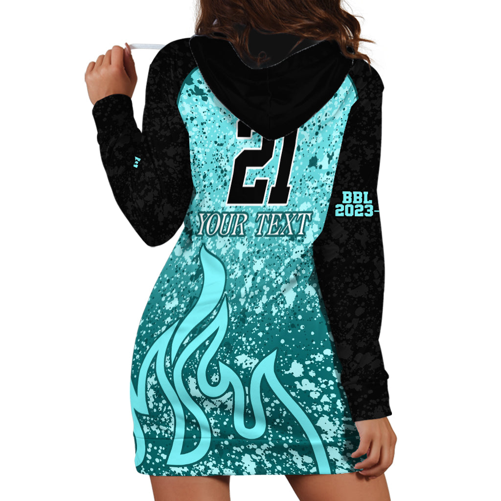 Brisbane Heat Custom Hoodie Dress BBL Cricket Team 2024 - Vibe Hoodie Shop