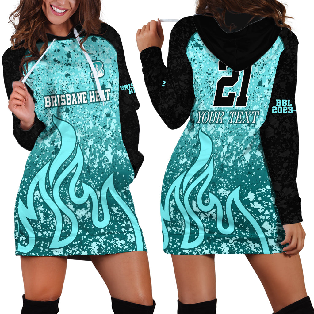 Brisbane Heat Custom Hoodie Dress BBL Cricket Team 2024 - Vibe Hoodie Shop