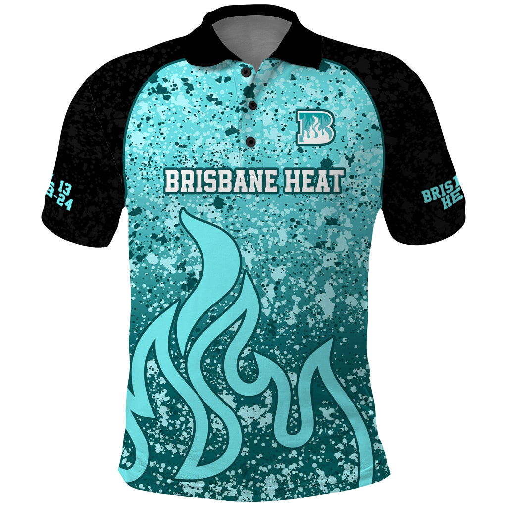 Brisbane Heat Custom Polo Shirt BBL Cricket Team 2024 LT9 - Vibe Hoodie Shop