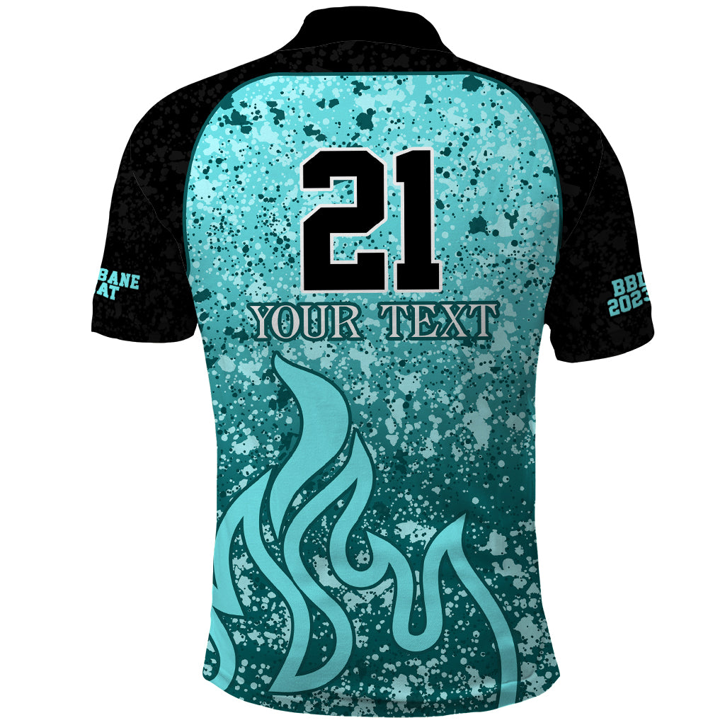 Brisbane Heat Custom Polo Shirt BBL Cricket Team 2024 LT9 - Vibe Hoodie Shop