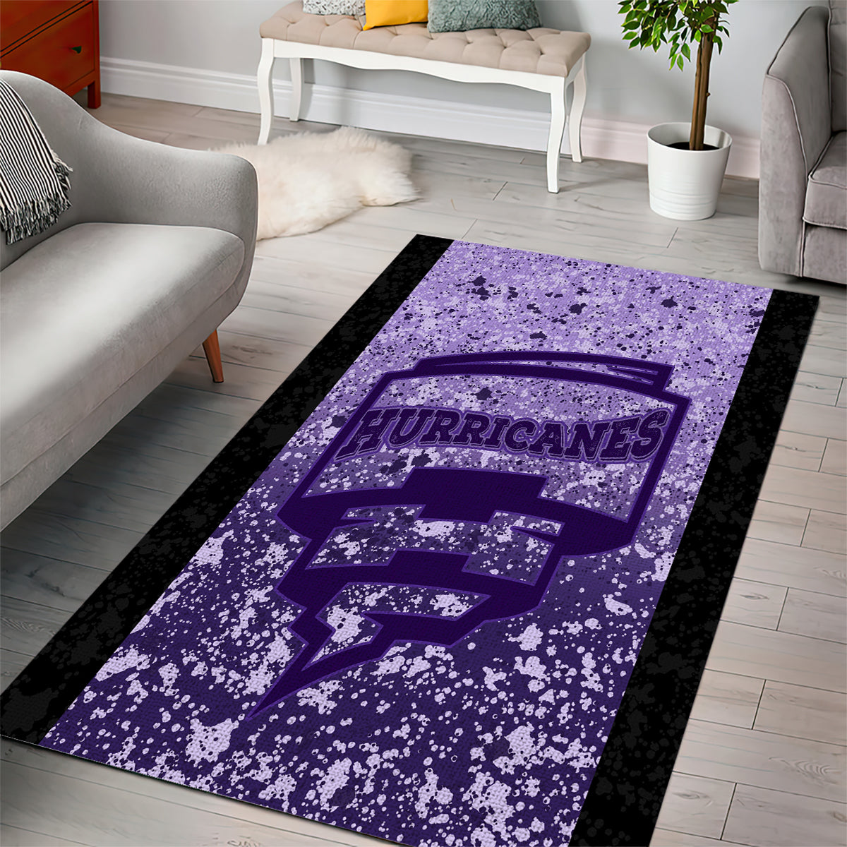 Hobart Hurricanes Custom Area Rug BBL Cricket Team 2024 - Vibe Hoodie Shop