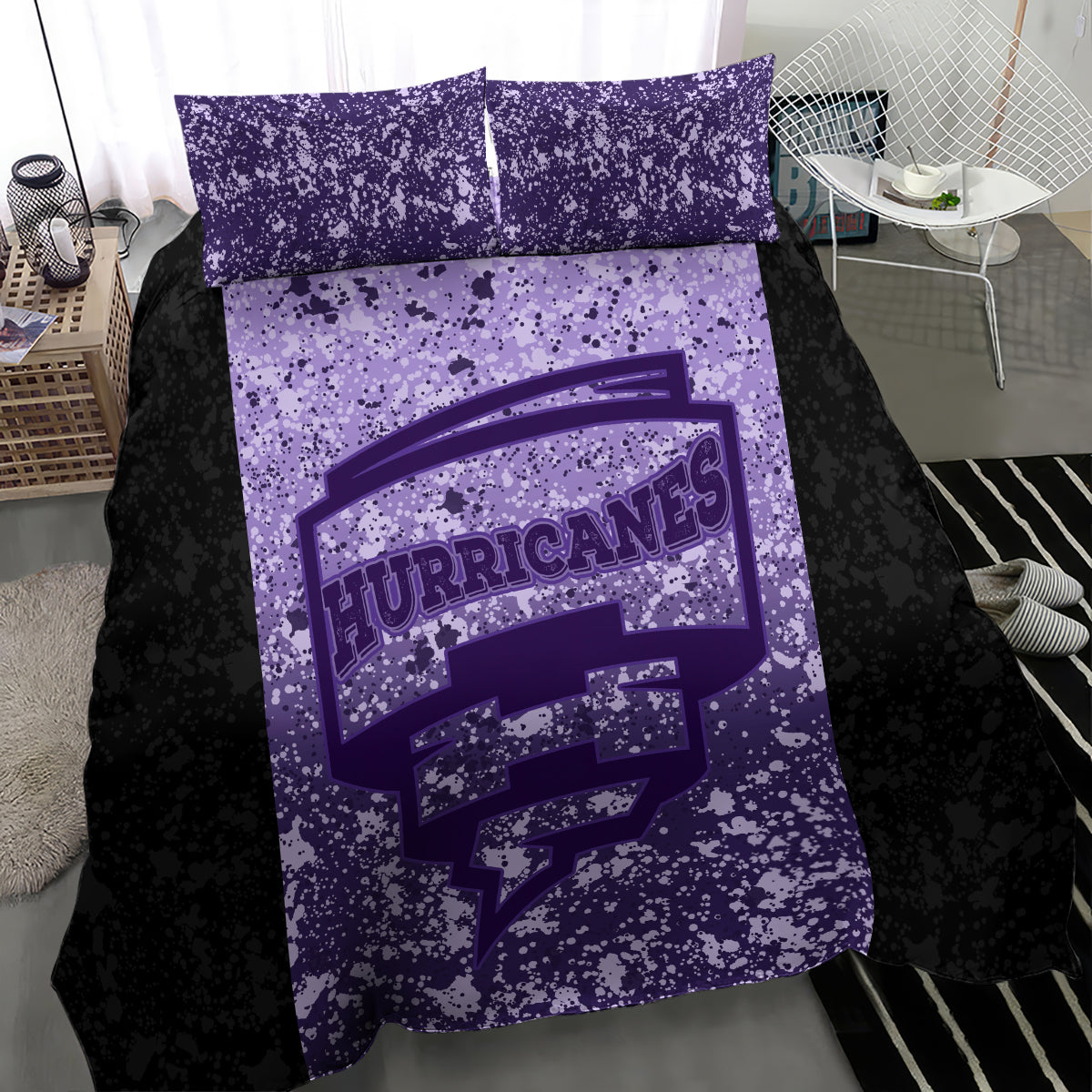 Hobart Hurricanes Custom Bedding Set BBL Cricket Team 2024 - Vibe Hoodie Shop