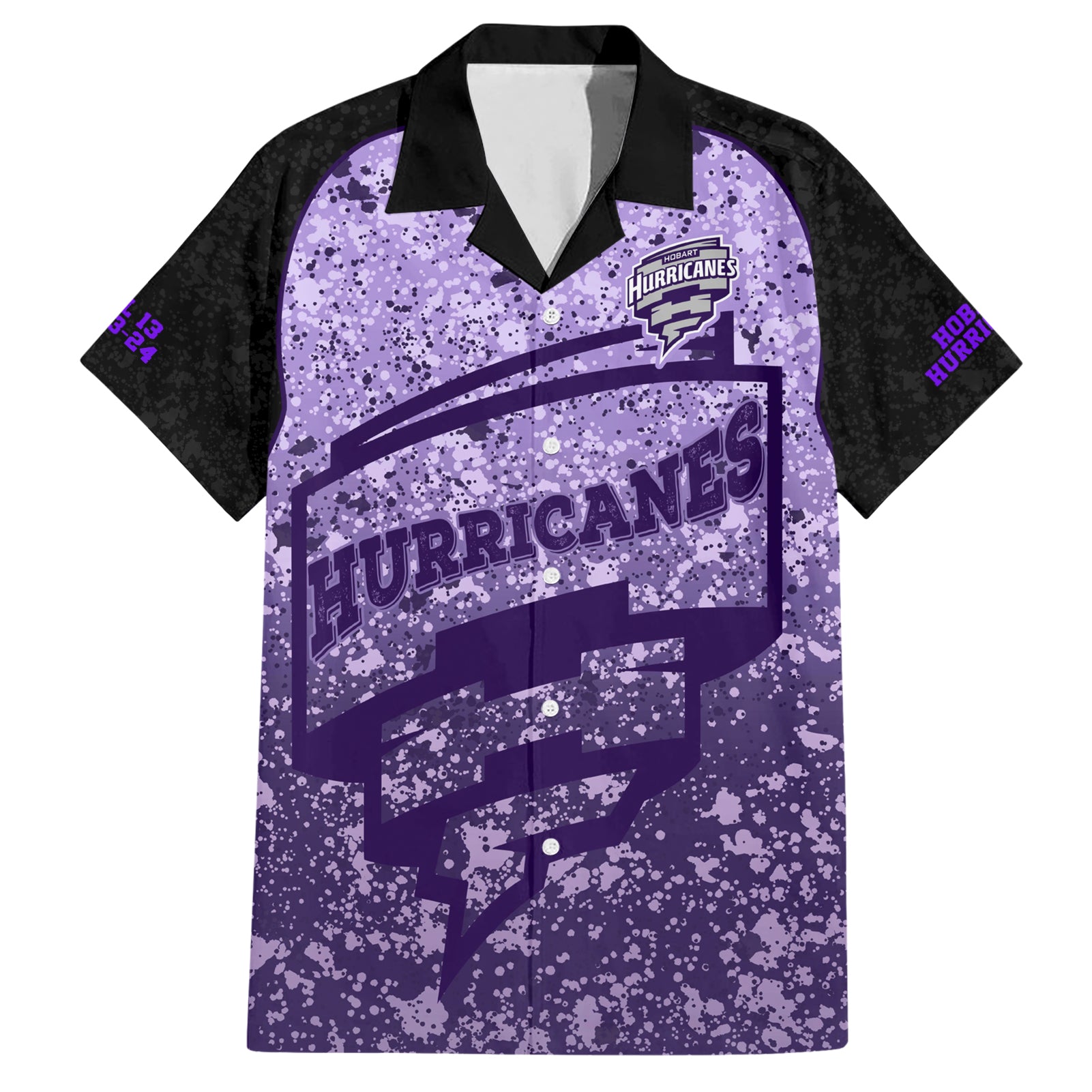 Hobart Hurricanes Custom Hawaiian Shirt BBL Cricket Team 2024 - Vibe Hoodie Shop
