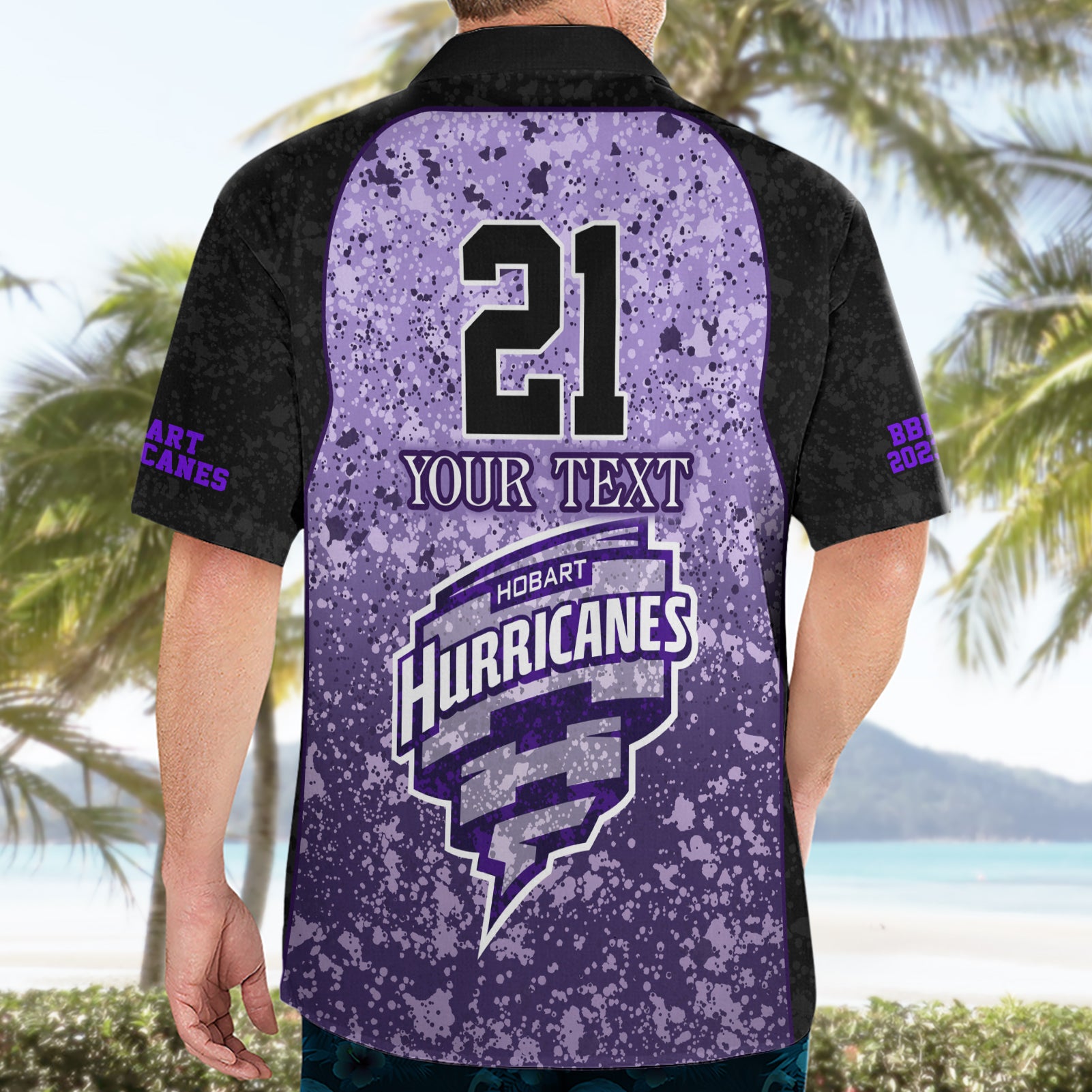 Hobart Hurricanes Custom Hawaiian Shirt BBL Cricket Team 2024 - Vibe Hoodie Shop