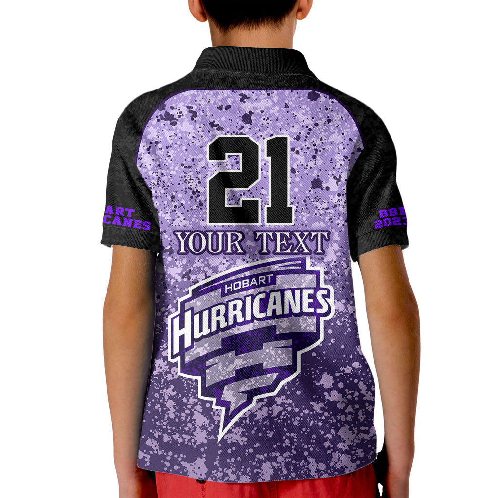 Hobart Hurricanes Custom Kid Polo Shirt BBL Cricket Team 2024 - Vibe Hoodie Shop