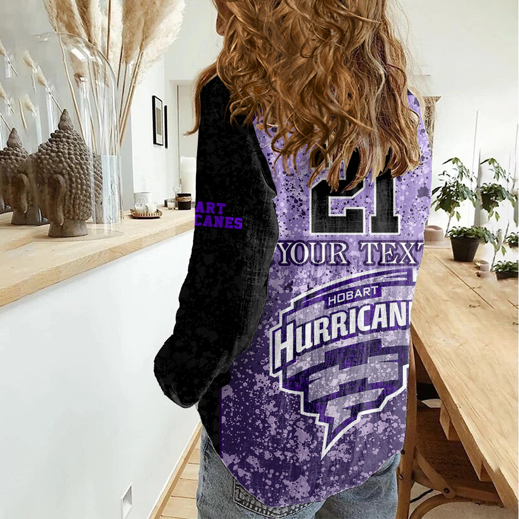 Hobart Hurricanes Custom Women Casual Shirt BBL Cricket Team 2024 - Vibe Hoodie Shop