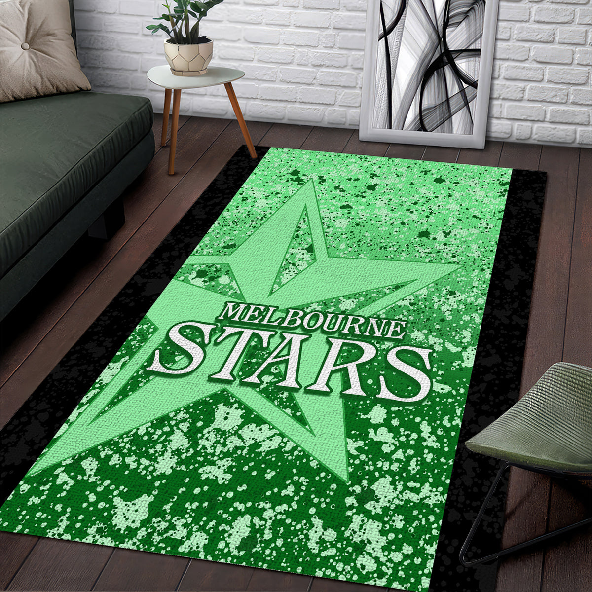 Melbourne Stars Custom Area Rug BBL Cricket Team 2024 - Vibe Hoodie Shop