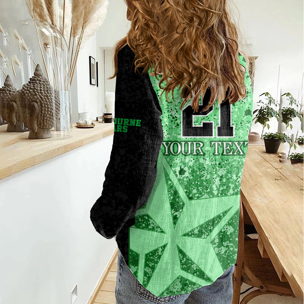 Melbourne Stars Custom Women Casual Shirt BBL Cricket Team 2024 - Vibe Hoodie Shop