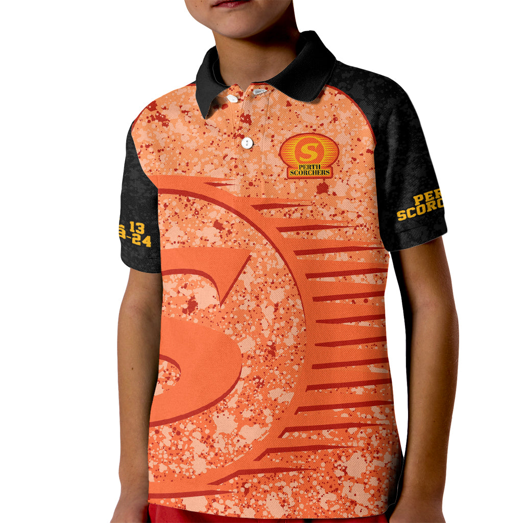 Perth Scorchers Custom Kid Polo Shirt BBL Cricket Team 2024 - Vibe Hoodie Shop