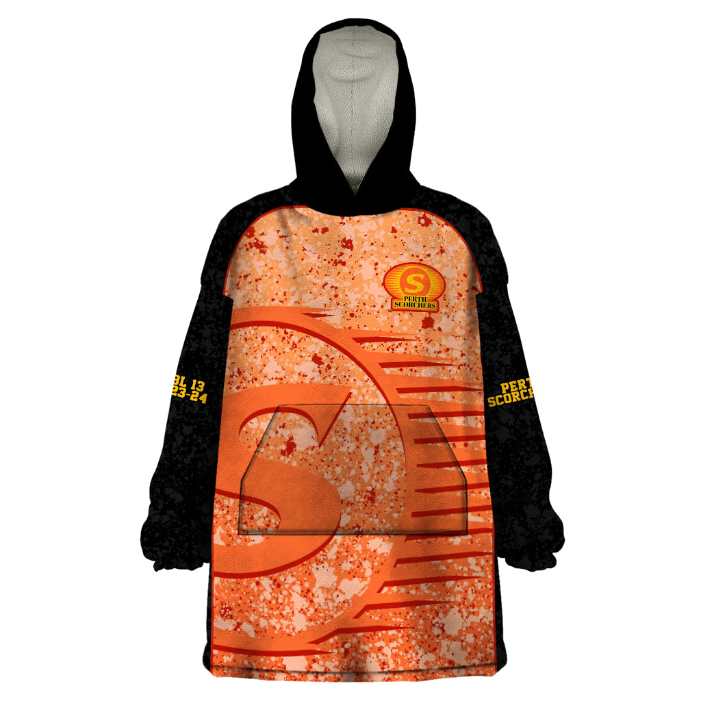 Perth Scorchers Custom Wearable Blanket Hoodie BBL Cricket Team 2024 - Vibe Hoodie Shop