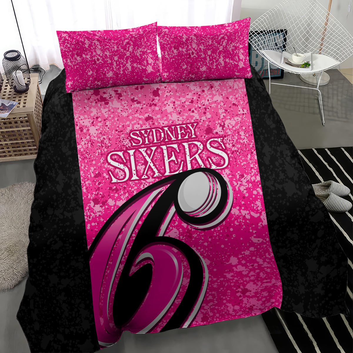 Sydney Sixers Custom Bedding Set BBL Cricket Team 2024 - Vibe Hoodie Shop