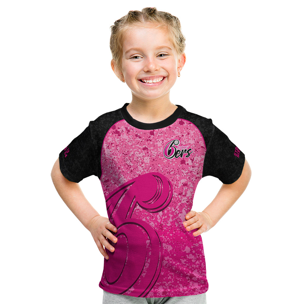 Sydney Sixers Custom Kid T Shirt BBL Cricket Team 2024 - Vibe Hoodie Shop