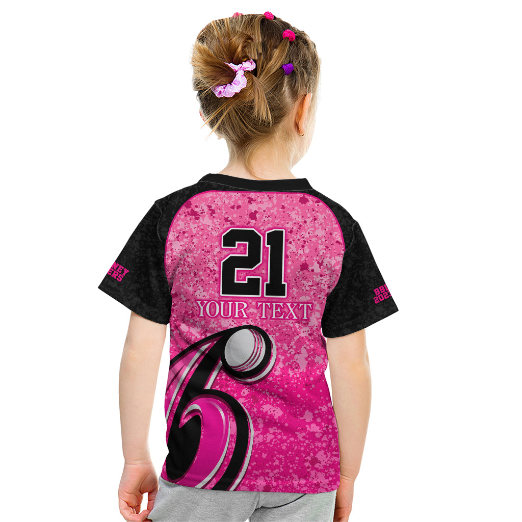 Sydney Sixers Custom Kid T Shirt BBL Cricket Team 2024 - Vibe Hoodie Shop