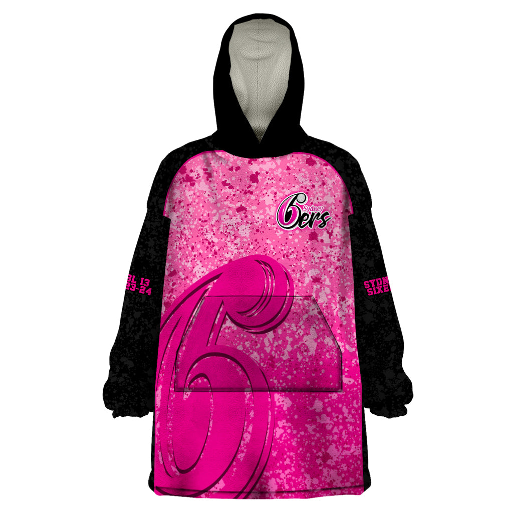 Sydney Sixers Custom Wearable Blanket Hoodie BBL Cricket Team 2024 - Vibe Hoodie Shop