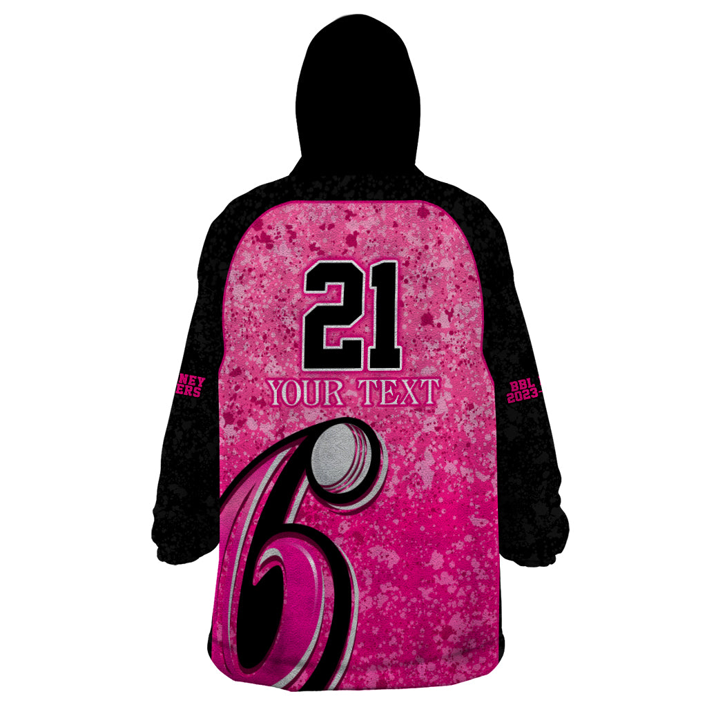 Sydney Sixers Custom Wearable Blanket Hoodie BBL Cricket Team 2024 - Vibe Hoodie Shop