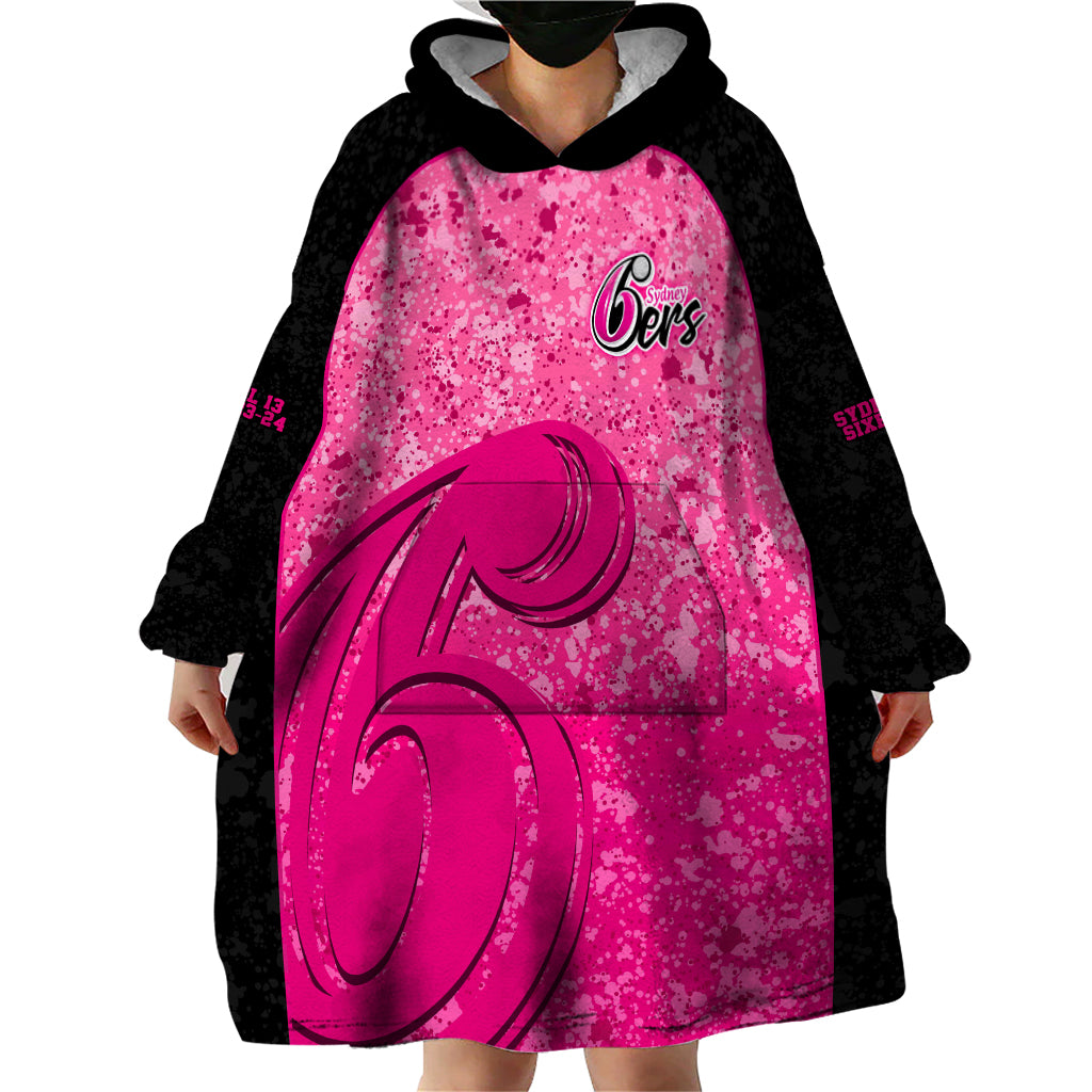 Sydney Sixers Custom Wearable Blanket Hoodie BBL Cricket Team 2024 - Vibe Hoodie Shop