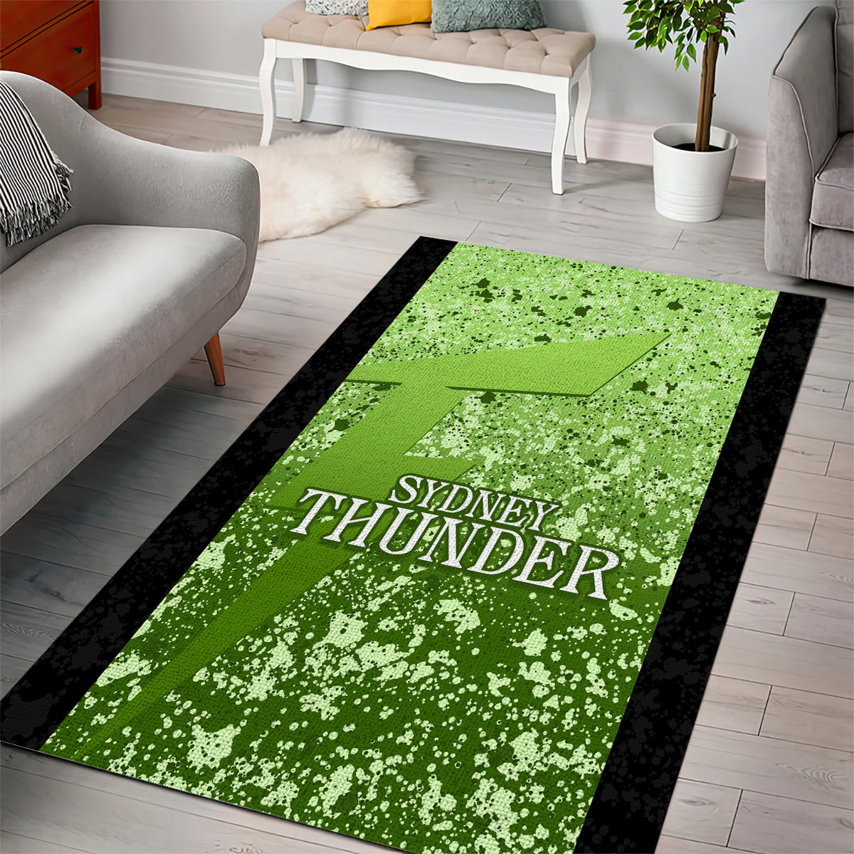 Sydney Thunder Custom Area Rug BBL Cricket Team 2024 - Vibe Hoodie Shop