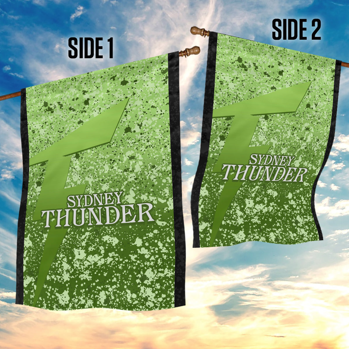 Sydney Thunder Custom Garden Flag BBL Cricket Team 2024 - Vibe Hoodie Shop