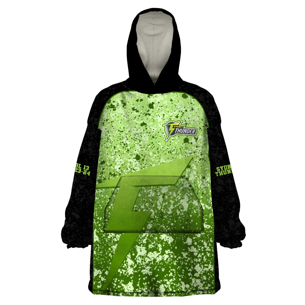 Sydney Thunder Custom Wearable Blanket Hoodie BBL Cricket Team 2024 - Vibe Hoodie Shop