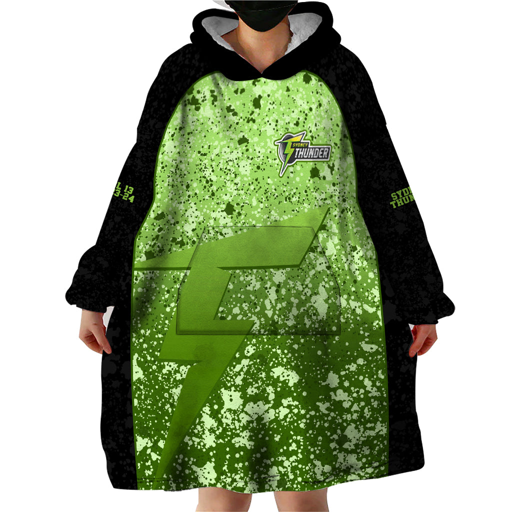 Sydney Thunder Custom Wearable Blanket Hoodie BBL Cricket Team 2024 - Vibe Hoodie Shop