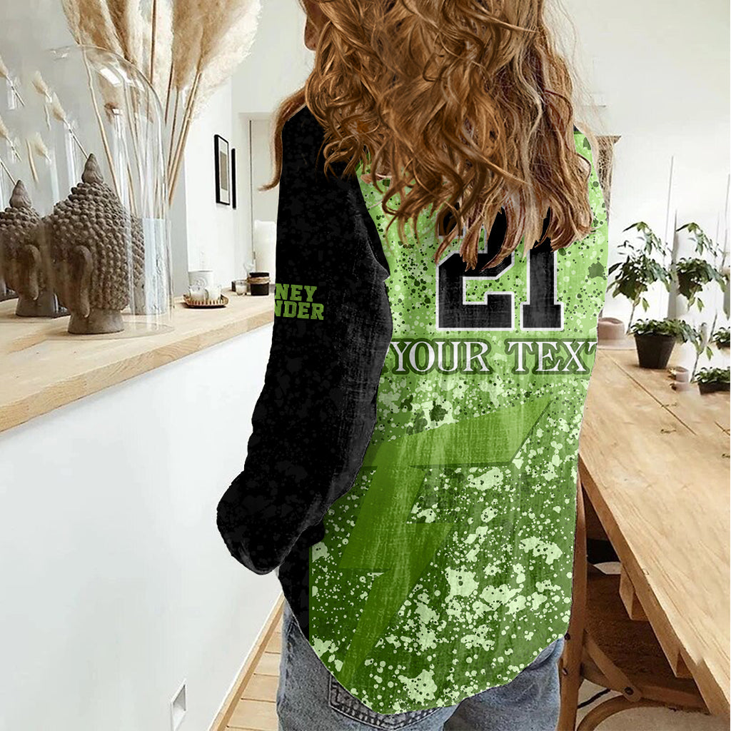 Sydney Thunder Custom Women Casual Shirt BBL Cricket Team 2024 - Vibe Hoodie Shop