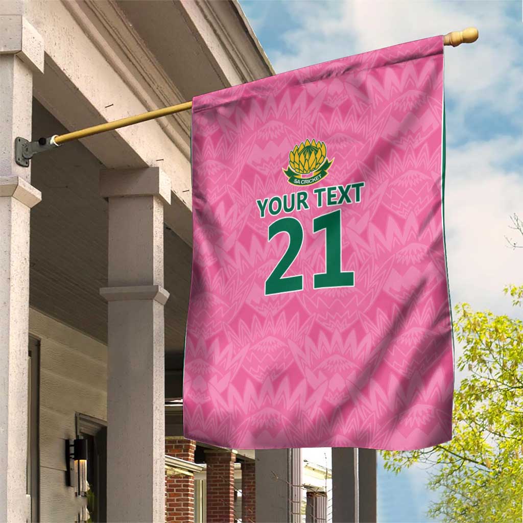 Pink South Africa Cricket Custom Garden Flag Proteas Be Way Pink - Vibe Hoodie Shop