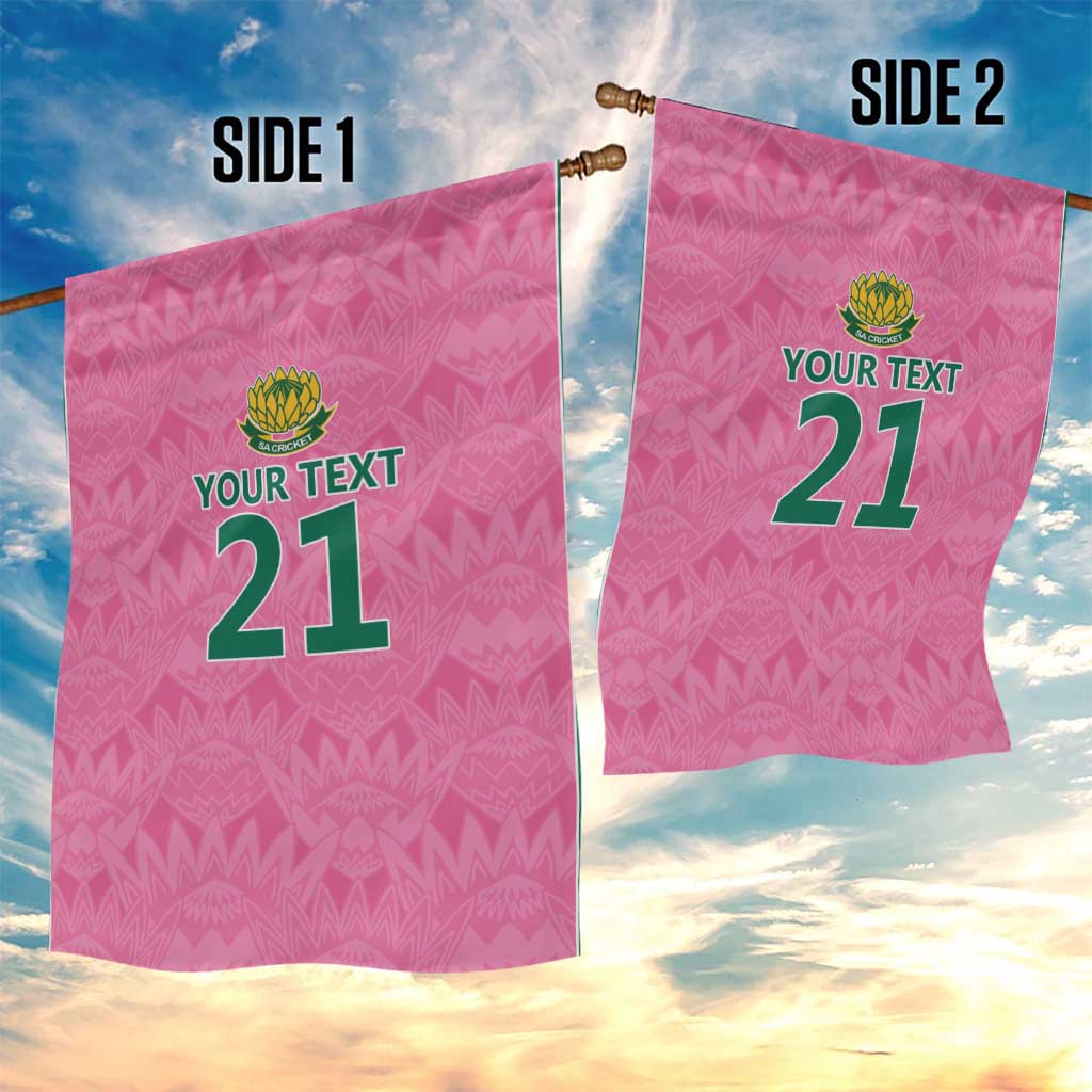 Pink South Africa Cricket Custom Garden Flag Proteas Be Way Pink - Vibe Hoodie Shop