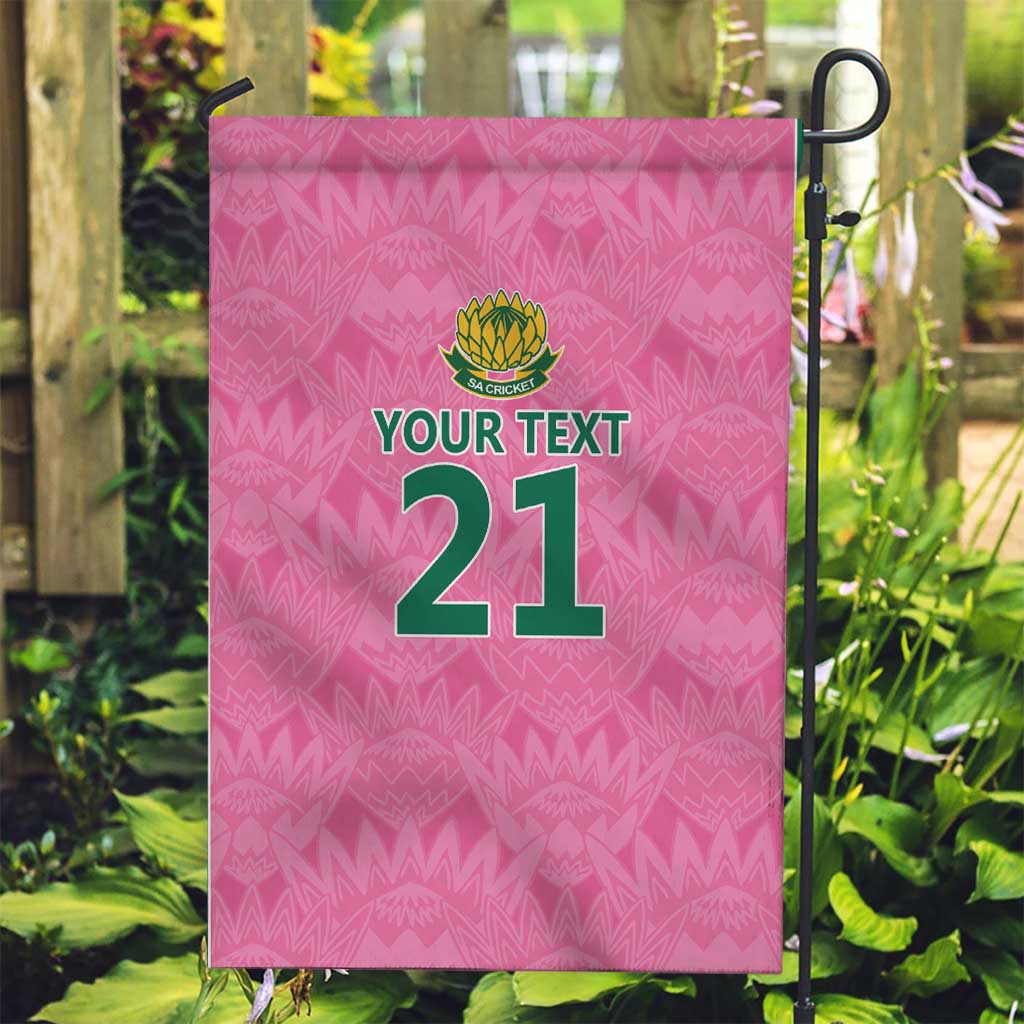 Pink South Africa Cricket Custom Garden Flag Proteas Be Way Pink - Vibe Hoodie Shop
