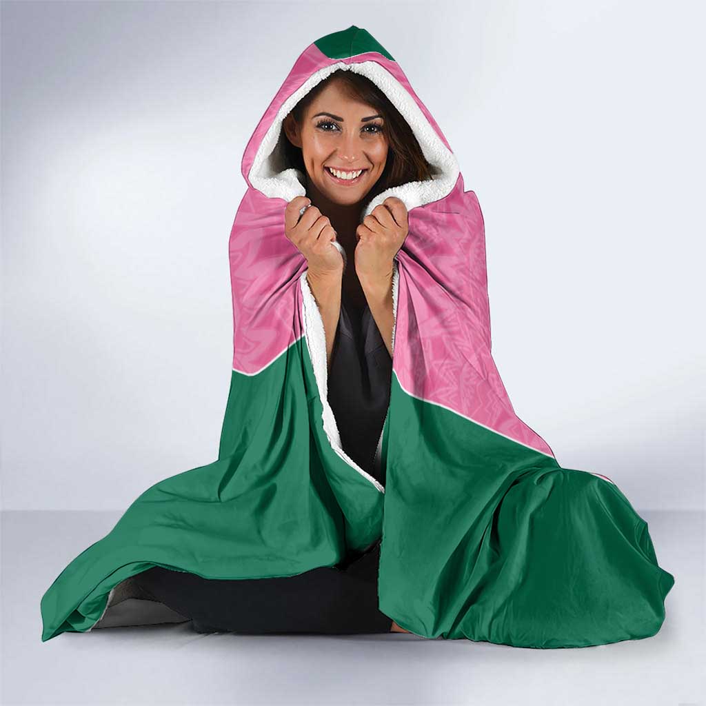 Pink South Africa Cricket Custom Hooded Blanket Proteas Be Way Pink