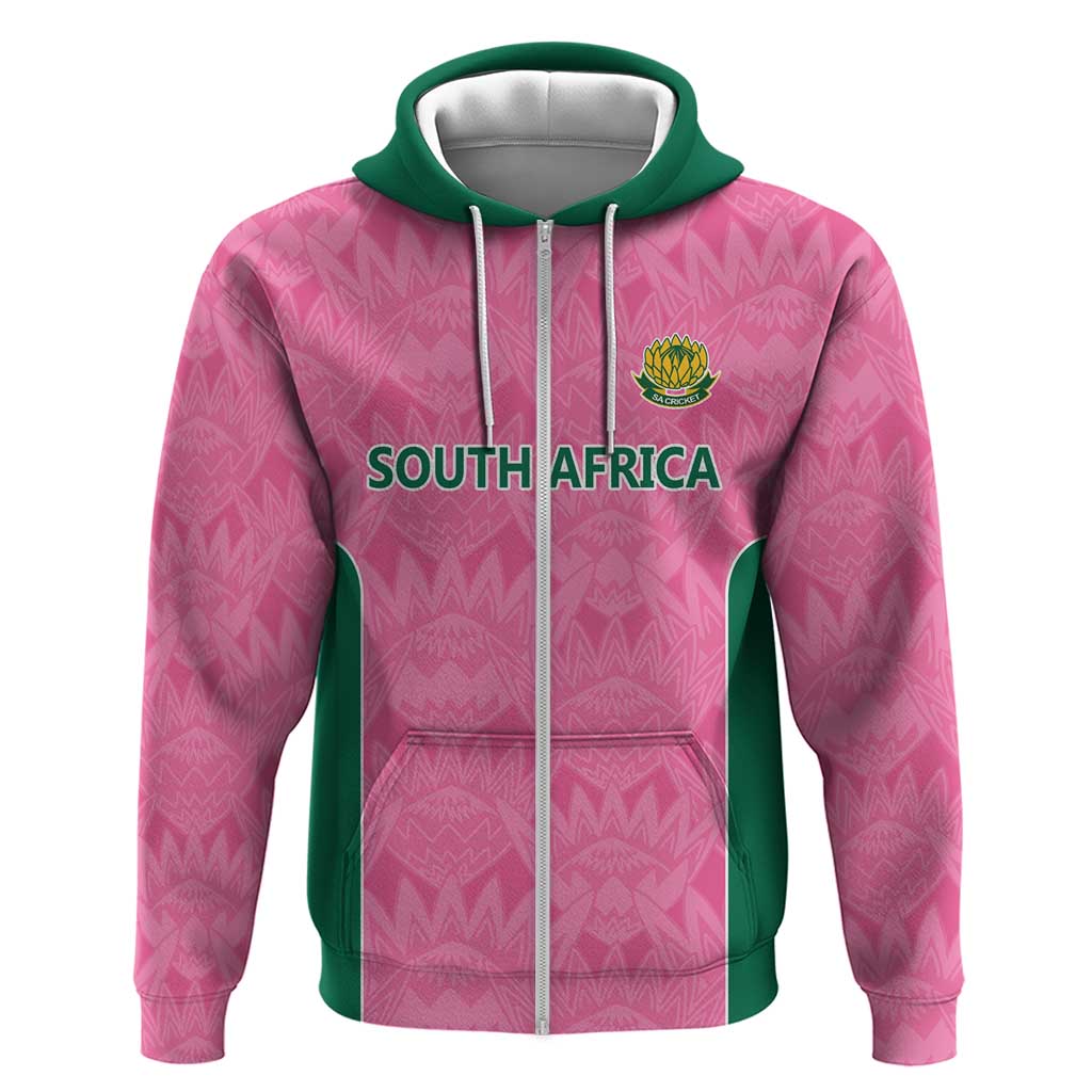 Pink South Africa Cricket Custom Hoodie Proteas Be Way Pink LT9 - Vibe Hoodie Shop