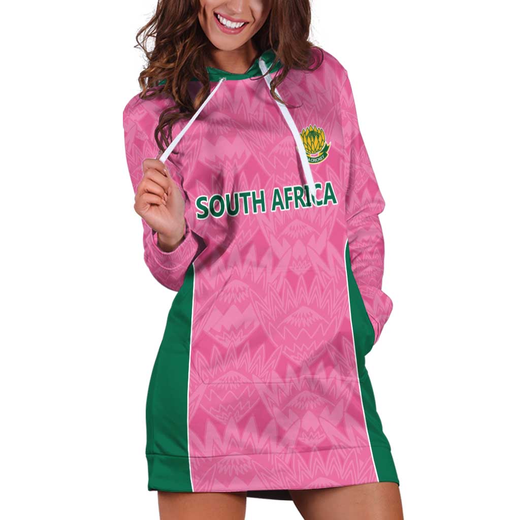 Pink South Africa Cricket Custom Hoodie Dress Proteas Be Way Pink - Vibe Hoodie Shop