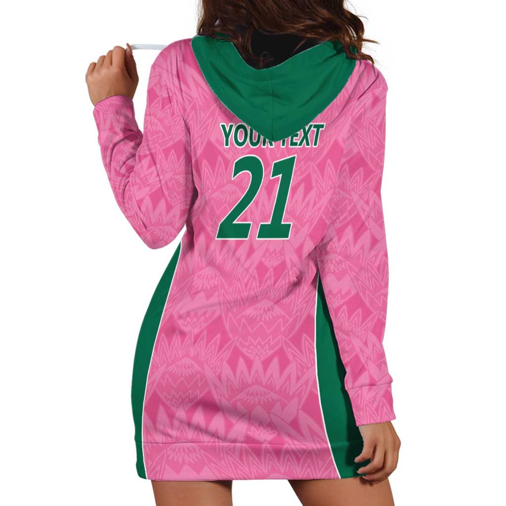 Pink South Africa Cricket Custom Hoodie Dress Proteas Be Way Pink - Vibe Hoodie Shop