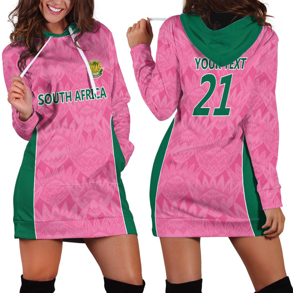 Pink South Africa Cricket Custom Hoodie Dress Proteas Be Way Pink - Vibe Hoodie Shop