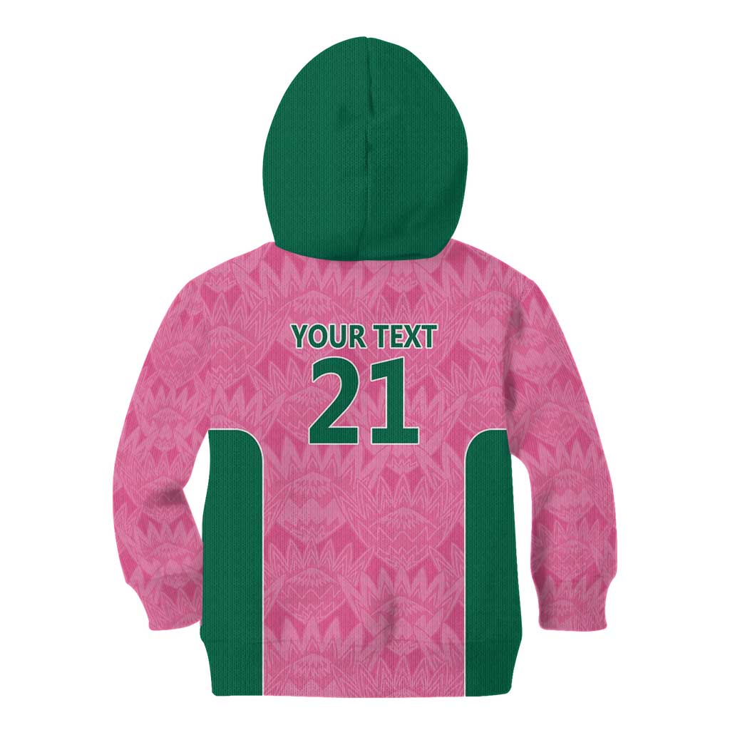 Pink South Africa Cricket Custom Kid Hoodie Proteas Be Way Pink - Vibe Hoodie Shop