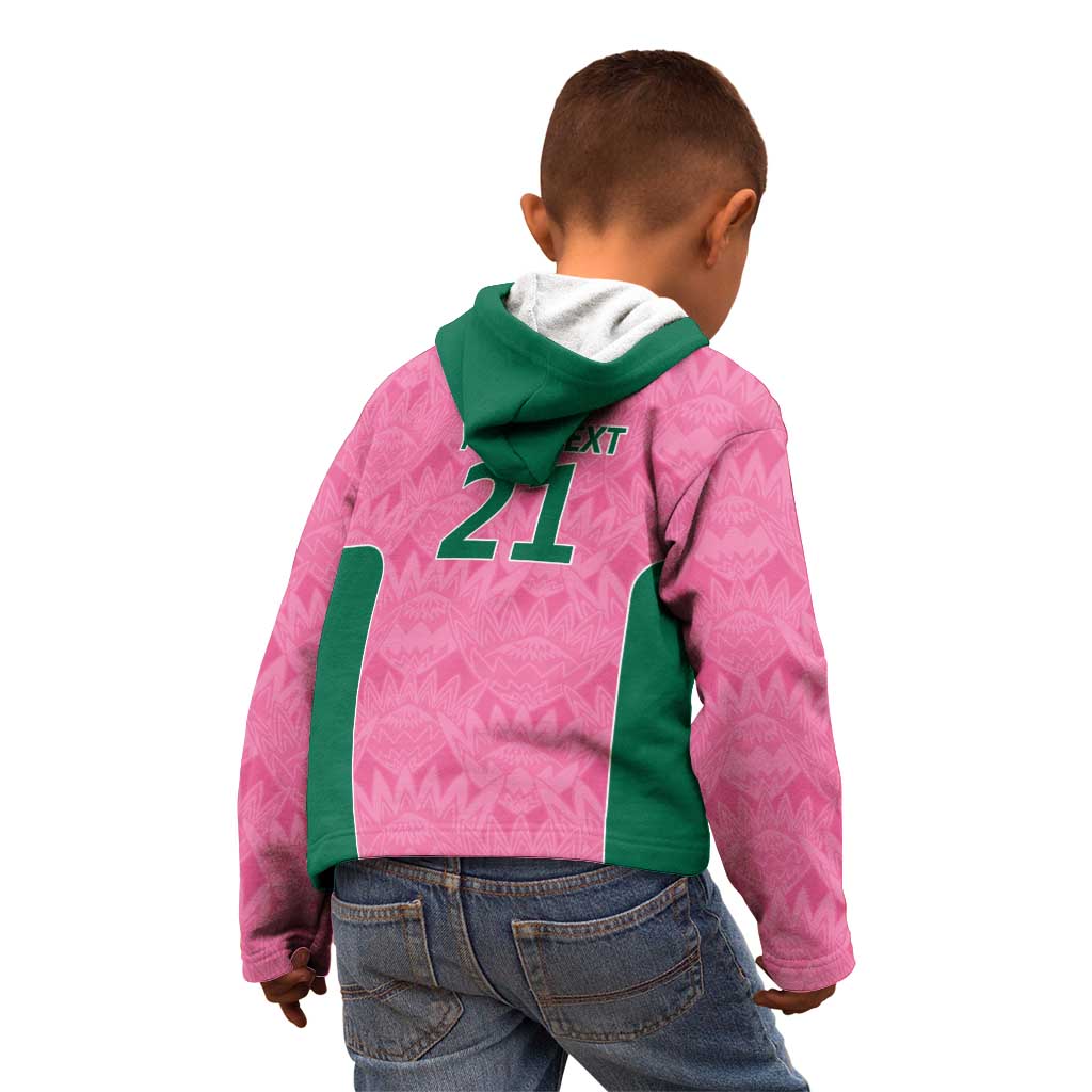 Pink South Africa Cricket Custom Kid Hoodie Proteas Be Way Pink - Vibe Hoodie Shop