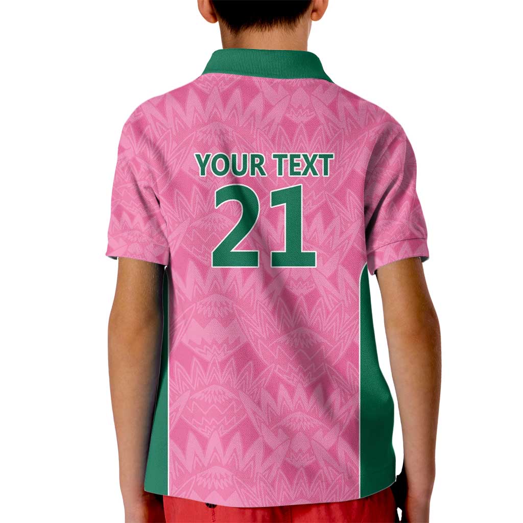 Pink South Africa Cricket Custom Kid Polo Shirt Proteas Be Way Pink - Vibe Hoodie Shop