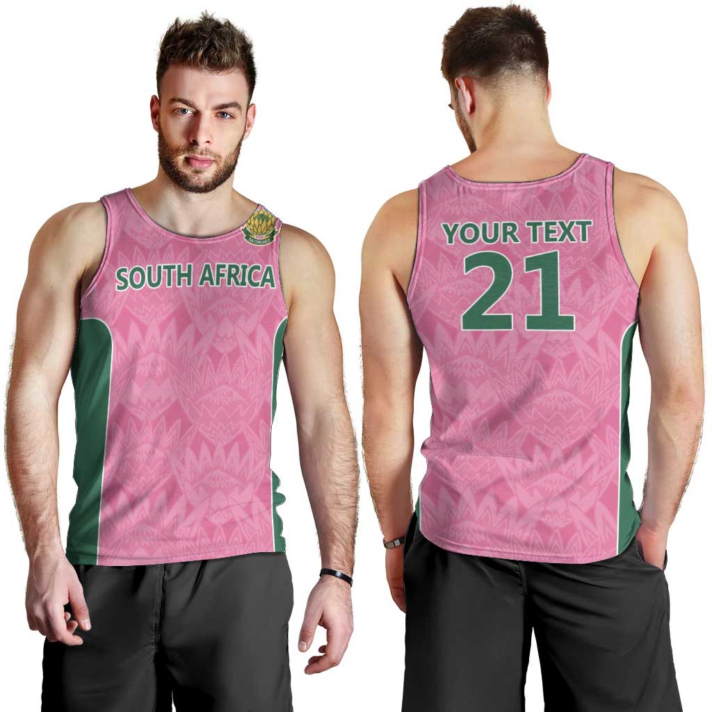 Pink South Africa Cricket Custom Men Tank Top Proteas Be Way Pink - Vibe Hoodie Shop