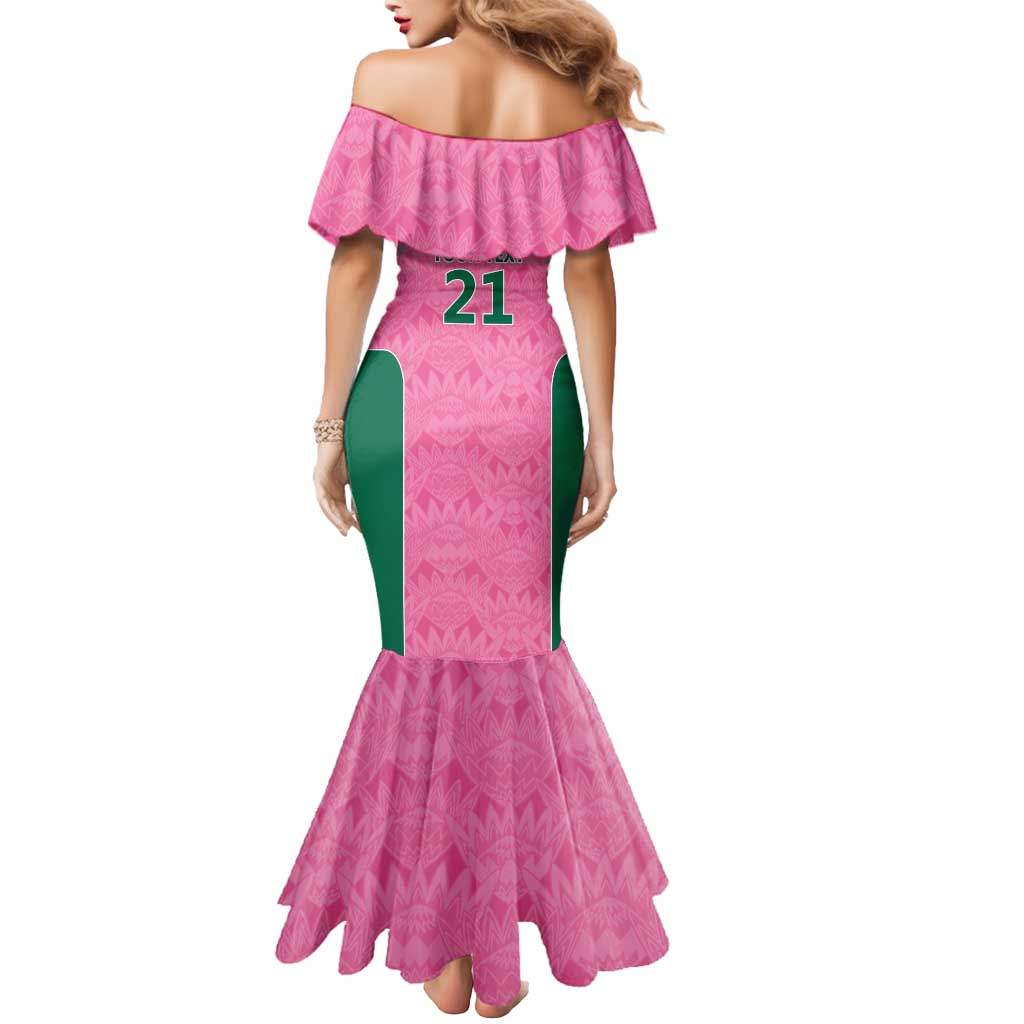 Pink South Africa Cricket Custom Mermaid Dress Proteas Be Way Pink