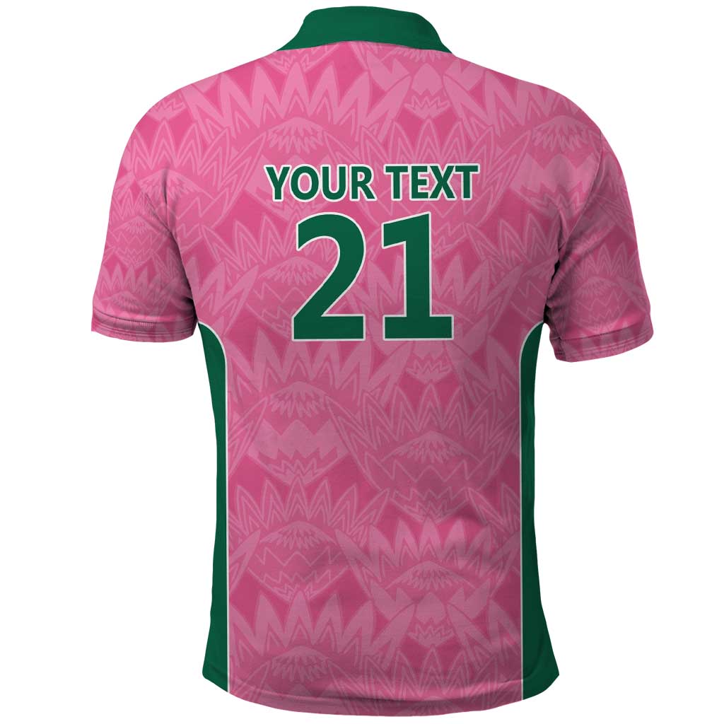 Pink South Africa Cricket Custom Polo Shirt Proteas Be Way Pink LT9 - Vibe Hoodie Shop