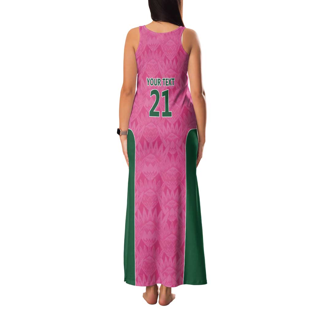 Pink South Africa Cricket Custom Tank Maxi Dress Proteas Be Way Pink