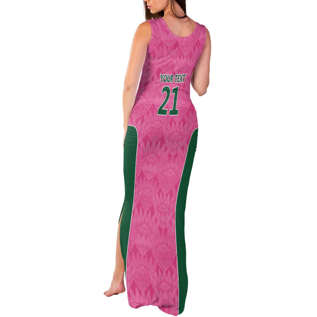 Pink South Africa Cricket Custom Tank Maxi Dress Proteas Be Way Pink