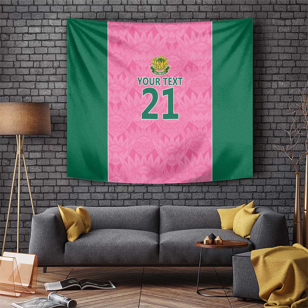 Pink South Africa Cricket Custom Tapestry Proteas Be Way Pink - Vibe Hoodie Shop