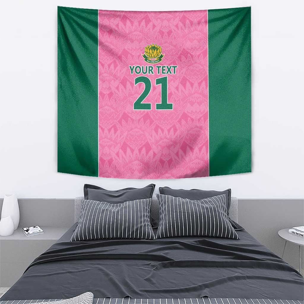 Pink South Africa Cricket Custom Tapestry Proteas Be Way Pink - Vibe Hoodie Shop