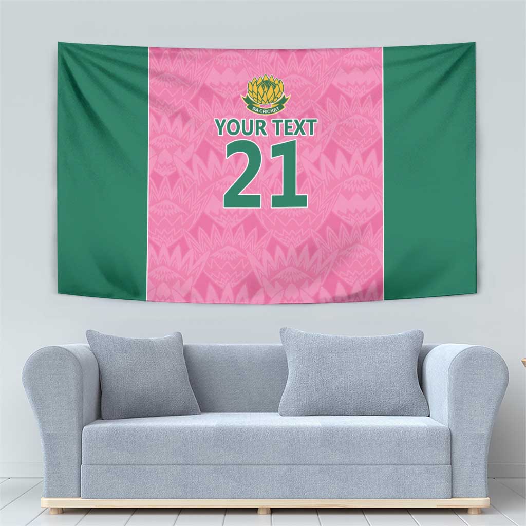 Pink South Africa Cricket Custom Tapestry Proteas Be Way Pink - Vibe Hoodie Shop