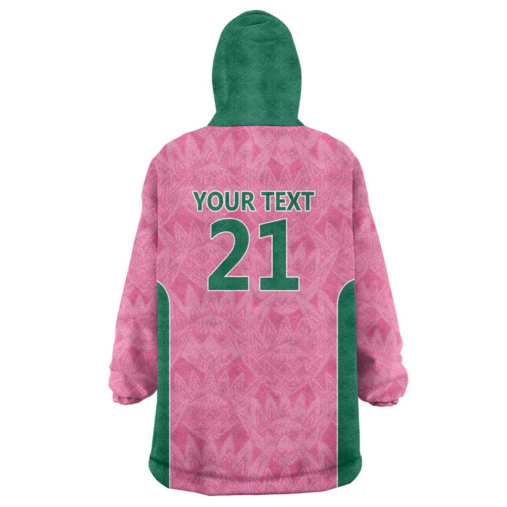 Pink South Africa Cricket Custom Wearable Blanket Hoodie Proteas Be Way Pink - Vibe Hoodie Shop