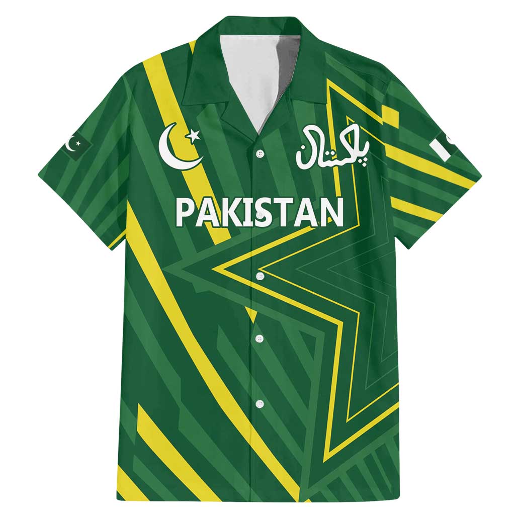 Pakistan Cricket Custom Family Matching Mermaid Dress and Hawaiian Shirt Shaheen Falcon Go Champions