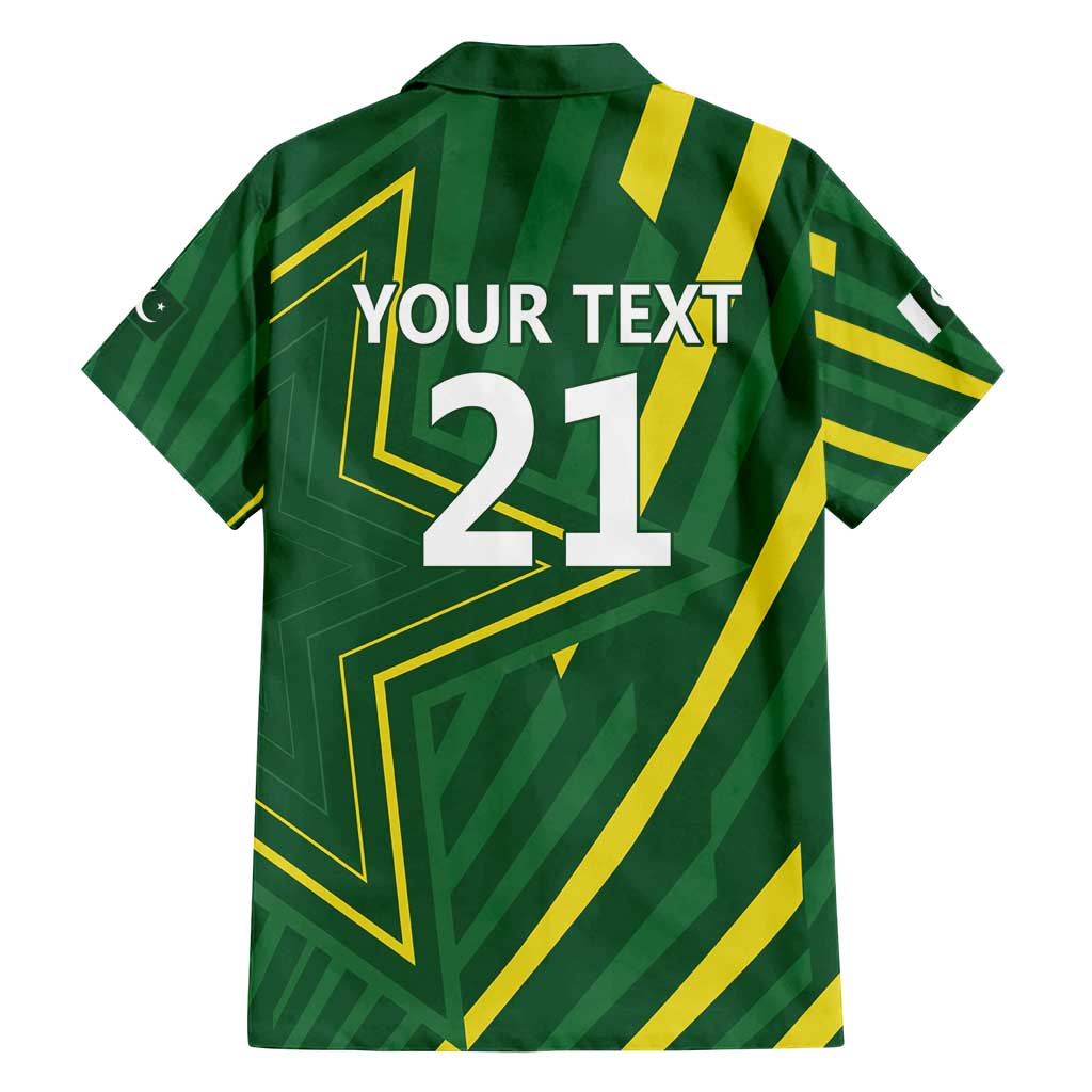 Pakistan Cricket Custom Family Matching Off Shoulder Short Dress and Hawaiian Shirt Shaheen Falcon Go Champions