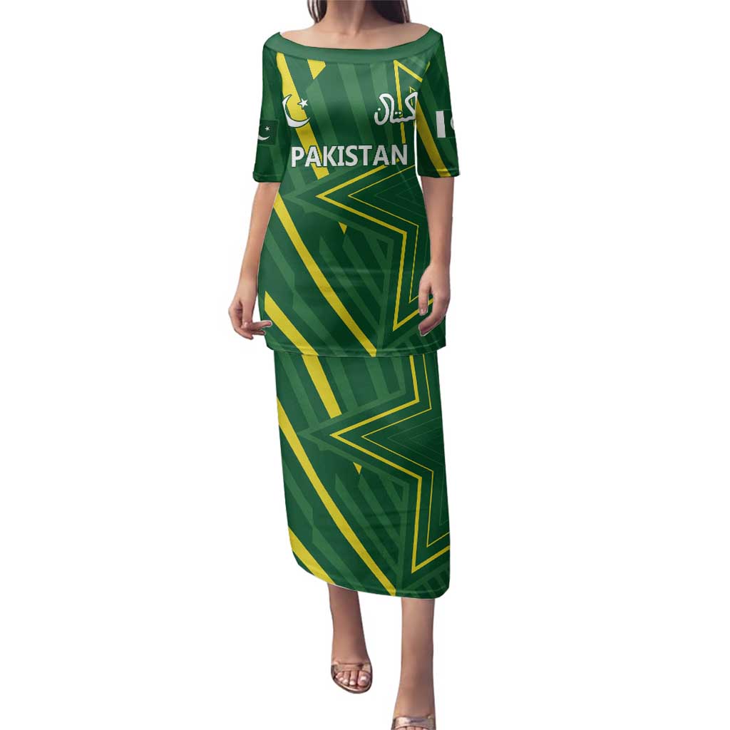 Pakistan Cricket Custom Family Matching Puletasi and Hawaiian Shirt Shaheen Falcon Go Champions